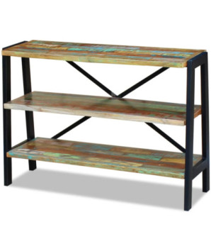 Servantă cu 3 rafturi, lemn reciclat, cu aspect vintage - WOODBB142