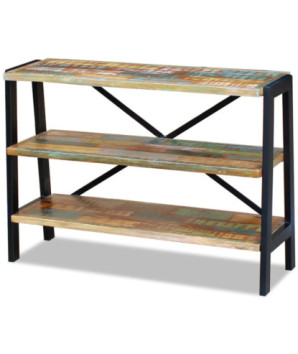 Servantă cu 3 rafturi, lemn reciclat, cu aspect vintage - WOODBB142