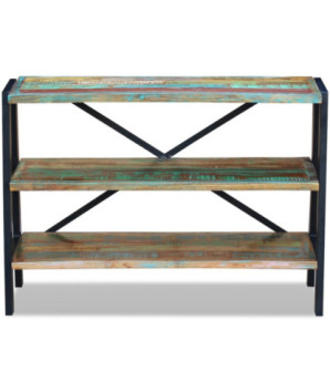 Servantă cu 3 rafturi, lemn reciclat, cu aspect vintage - WOODBB142