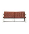 Canapea cu 3 locuri, maro, piele naturală de capră, cu aspect vintage - WOODBB1254 Canapea cu 3 locuri, maro, piele naturală de capră, cu aspect vintage - WOODBB1254