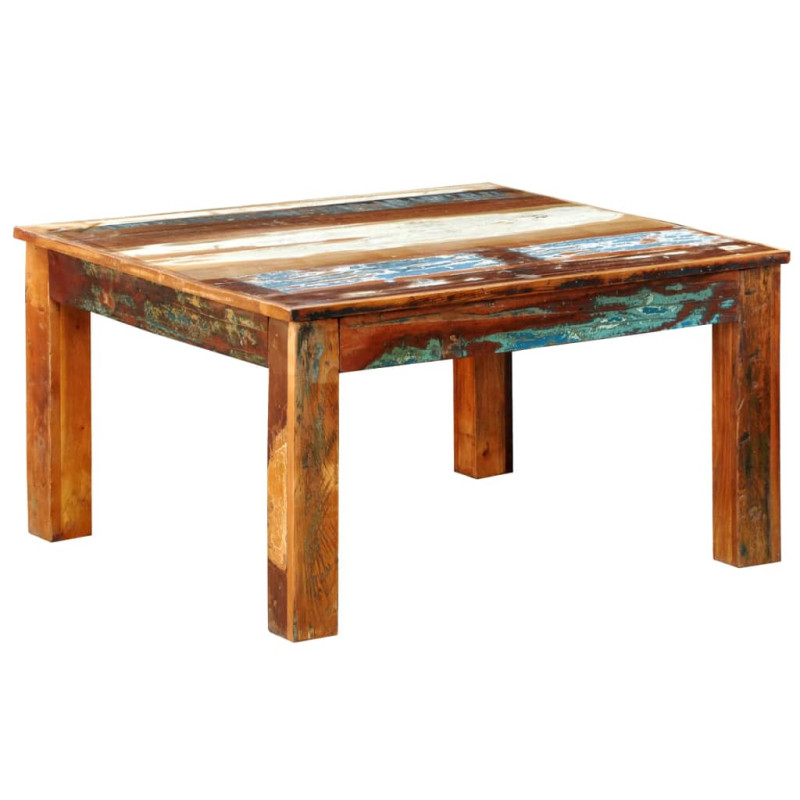 Măsuță cafea vintage, din lemn masiv reciclat, pătrată, 80 x 80 x 45 cm, handmade Măsuță cafea vintage, din lemn masiv reciclat, pătrată, 80 x 80 x 45 cm, handmade