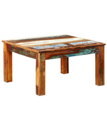 Măsuță cafea vintage, din lemn masiv reciclat, pătrată, 80 x 80 x 45 cm, handmade