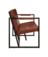 Canapea cu 3 locuri, maro, piele naturală de capră, cu aspect vintage - WOODBB1254 Canapea cu 3 locuri, maro, piele naturală de capră, cu aspect vintage - WOODBB1254