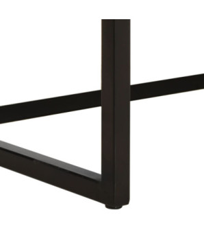 Canapea cu 3 locuri, maro, piele naturală de capră, cu aspect vintage - WOODBB1254