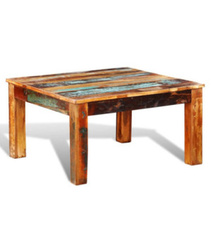 Măsuță cafea vintage, din lemn masiv reciclat, pătrată, 80 x 80 x 45 cm, handmade