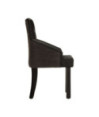 Scaune de bucătărie, 2 buc., negru, piele naturală de capră, cu aspect vintage - WOODBB1259 Scaune de bucătărie, 2 buc., negru, piele naturală de capră, cu aspect vintage - WOODBB1259