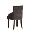 Scaune de bucătărie, 2 buc., negru, piele naturală de capră, cu aspect vintage - WOODBB1259 Scaune de bucătărie, 2 buc., negru, piele naturală de capră, cu aspect vintage - WOODBB1259