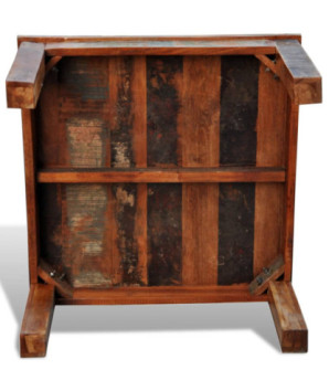 Măsuță cafea vintage, din lemn masiv reciclat, pătrată, 80 x 80 x 45 cm, handmade