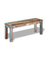 Bancă, 110 x 35 x 45 cm, lemn reciclat, cu aspect antichizat - WOODBB144