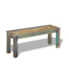 Bancă, 110 x 35 x 45 cm, lemn reciclat, cu aspect antichizat - WOODBB144