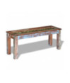 Bancă, 110 x 35 x 45 cm, lemn reciclat, cu aspect antichizat - WOODBB144