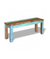Bancă, 110 x 35 x 45 cm, lemn reciclat, cu aspect antichizat - WOODBB144