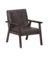 Fotoliu, gri, piele naturală - WOODBB1278 Fotoliu, gri, piele naturală - WOODBB1278