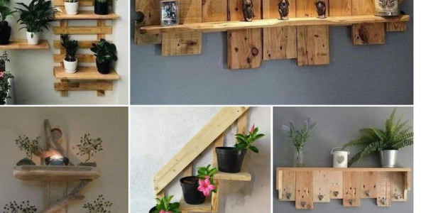 Idei creative cu rafturi din lemn reciclat – design simplu, natură aproape